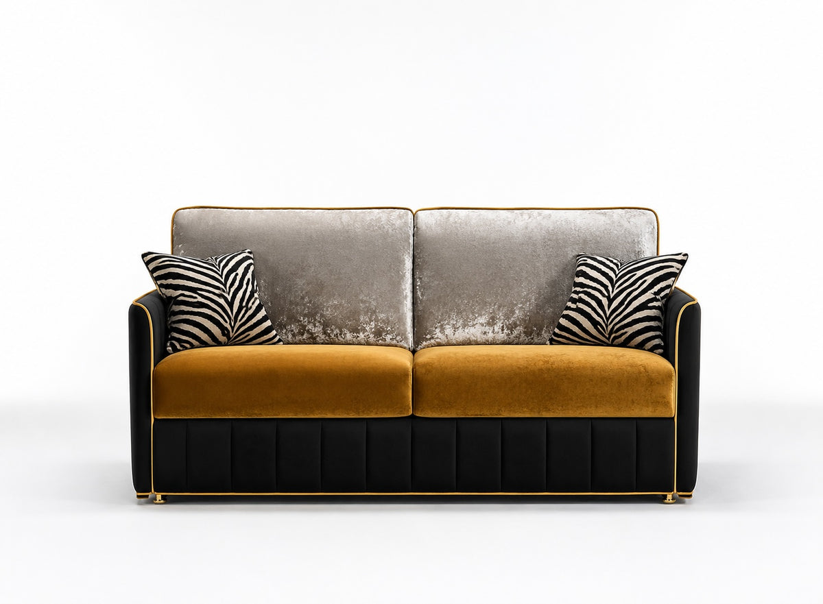 Dieses hochwertige Hotel-Schlafsofa in modernem Design vereint zeitlose Eleganz mit maximalem Komfort und geprüfter Sicherheit.