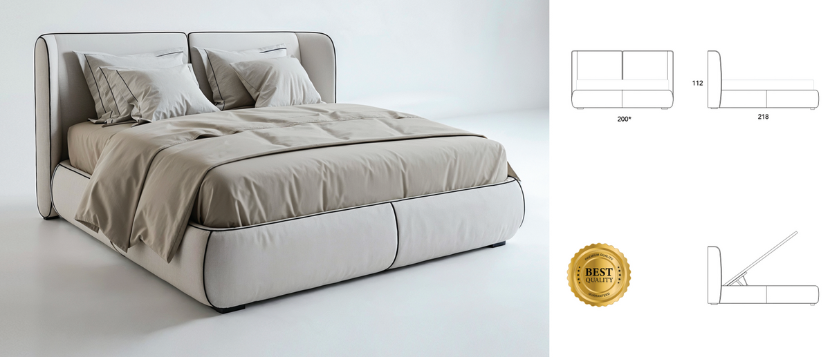Chanel Bett - Hotelbett mit Lattenrost
