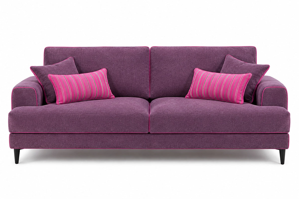 Dieses hochwertige Hotel-Schlafsofa im modernen Lila verbindet modernes Design mit maximalem Komfort und geprüfter Sicherheit