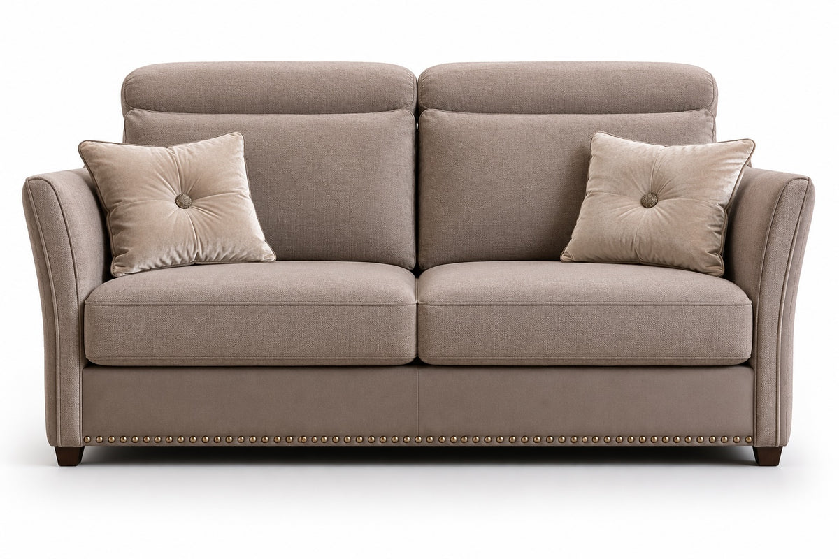 Dieses exklusive Hotel-Schlafsofa in stilvollem Grau kombiniert modernes Design mit maximalem Komfort und geprüfter Sicherheit.