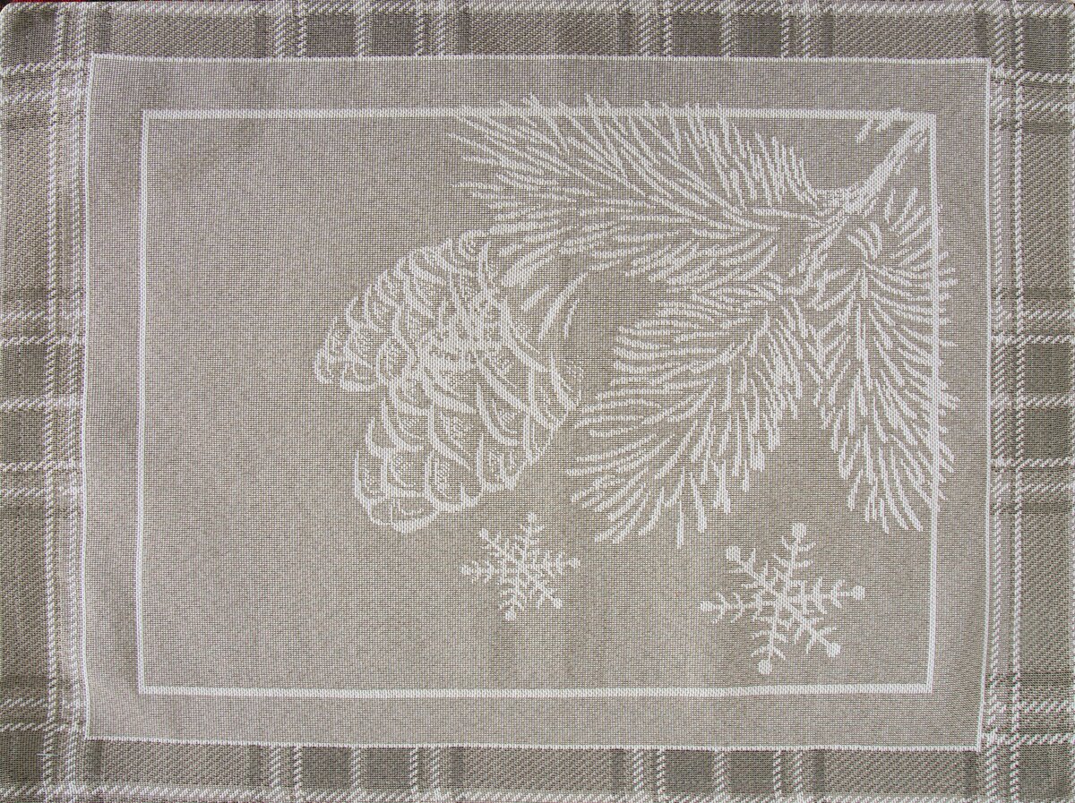 Dunkelbeiges Tischset 35 x 45 cm – elegante Weihnachts-Tischdekoration für Hotels & Gastronomie